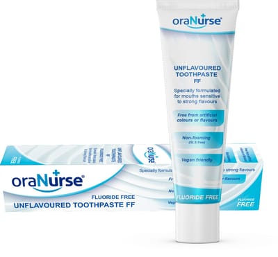 oraNurse smaakloze schuimloze Tandpasta Fluoridevrij (voor de leeftijd 0 tot 99 jaar) - smaakloos & schuimloos