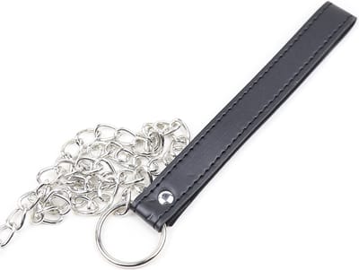 PU leren aanlijnketting - 60 cm