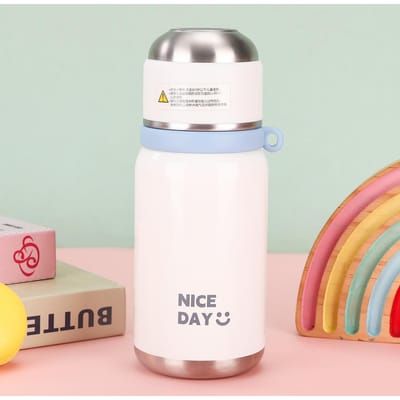 Tasse à eau de sport mignonne de haut niveau d'apparence en acier inoxydable Fête Chien Tasse thermos Portative extérieure Corde Tasse pratique 500ml