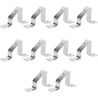 10PCS Support en U de Montage sur Rail C45 Acier Inoxydable Rail de Guidage Support Incliné Connecteur en U white