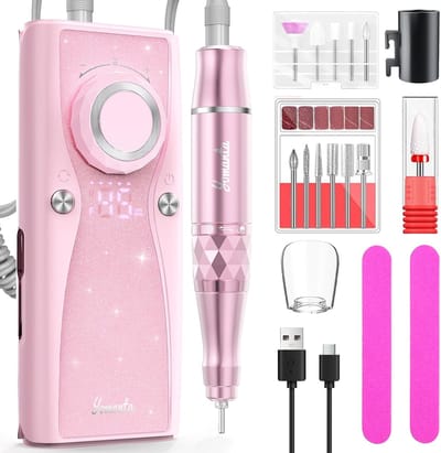 Nagelfrees - Elektrische vijl - Nagelverzorging thuis - 45000 Tpm LCD - 10 uur batterij - Roze