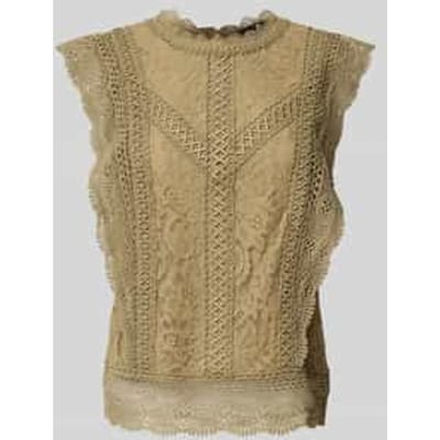 Regular fit blouse van kant