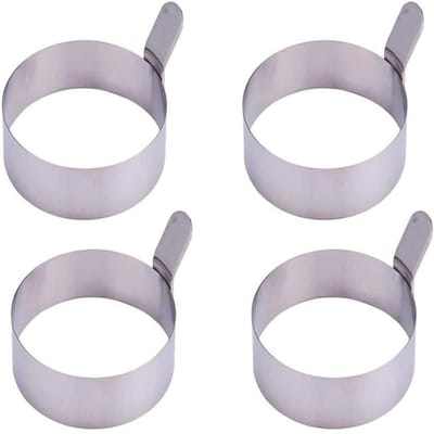 Dailygoods- Eierring 9 cm - Roestvrij Stalen Vorm - Antiaanbak - Pannenkoekenvorm - Voor Eieren/Omeletten - Professionele Kookervaring - Eivorm