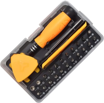 Magnetische Schroevendraaier Set - Precisie Bits - Elektronica Reparatie - 33 Delig Inclusief Pincet - Standaard - Grijs