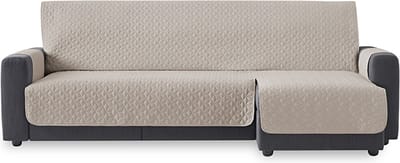 Belmarti Geo Quilt chaise-longue bankbeschermer rechts - 200 cm - Linnen
