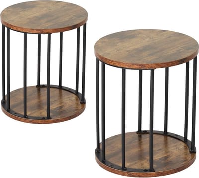 Kleine ronde houten opstapkruk voor kinderen en volwassenen - Multifunctionele antislip kruk voor keuken, badkamer en tuin