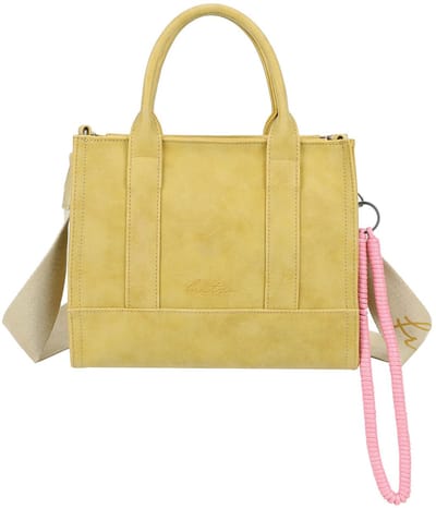 Fritzi aus Preußen schoudertas handtas Fritzi SquareN Vintage Crossbody Bag Light Curry mosterdgeel