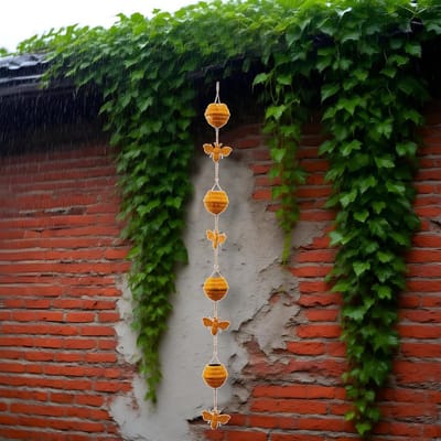 Regenketting - Waterafvoer Ketting - Tuin Verfraaien - Decoratief Vintage Design - 117 cm Lengte - Gedekt Metaal