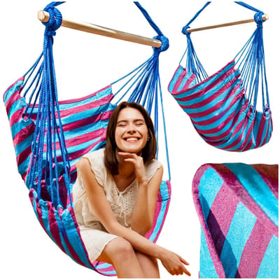 Hangzhou A Link Star Technology Serie - Boho Hangstoel - 100 cm x 100 cm - Houten Spreidstok - Katoen
