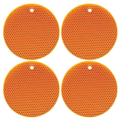 Siliconen Hittebestendige Pannenlappen - Set van 4 - 18 cm Rond