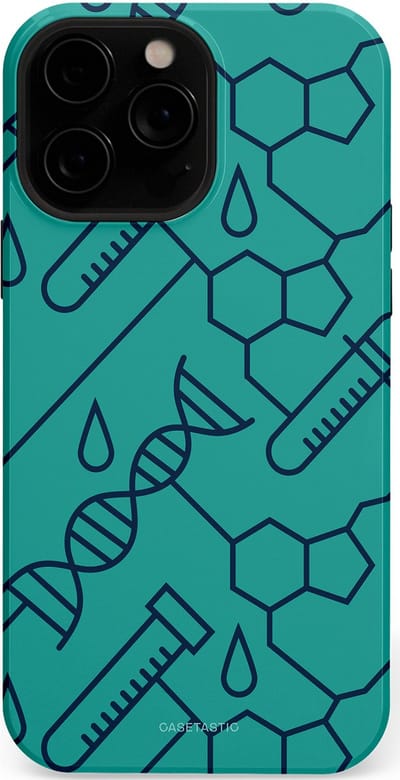 Casetastic hoesje geschikt voor Apple iPhone 13 Pro Max - MagSafe - Dubbellaagse bescherming - DNA Creaties - Fashion Case - Turquoise