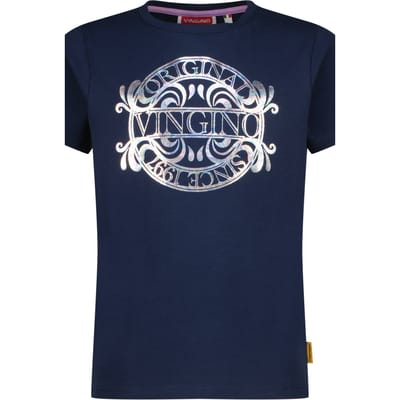 Vingino Harly Dark Blue Maat: 2 | T-Shirts Outlet | Unisex | Blauw