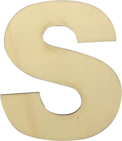 Houten Plakletter S | 8 cm