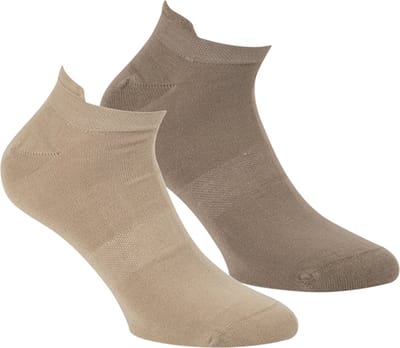 Boru Bamboo - 6-Pack - Sneakersokken met Lipje - Bamboe - Naadloos - Heren / Dames - beige - 31-35 - 2333