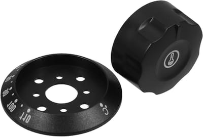 Thermostaatknop Oven - Temperatuurregelaar - Kookprestaties Optimaliseren - Hittebestendig Materiaal - 5.7 cm - Zwart