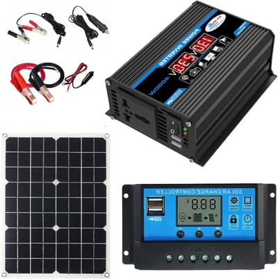 Off-grid Zonnepaneelset - Zonne-energie Systeem - Stroomvoorziening Buiten - 4000W Zuivere Sinus - 30A Slimme Regelaar - One Color