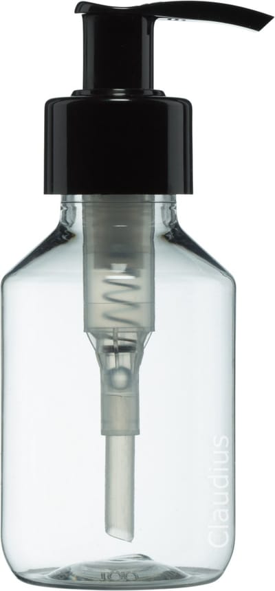 Lege Plastic Fles 100 ml PET transparant - met zwarte pomp - set van 10 stuks - Navulbaar - Leeg