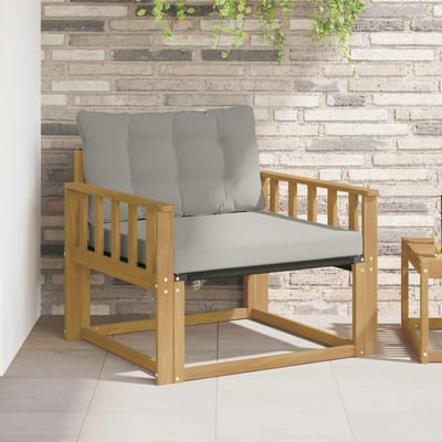 vidaXL - Buiten - bank - set - Massief - Acaciahout - en - Textilene