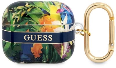 GUESS GUA3HHFLB AirPods 3 cover blue/blue Flower Strap Collection