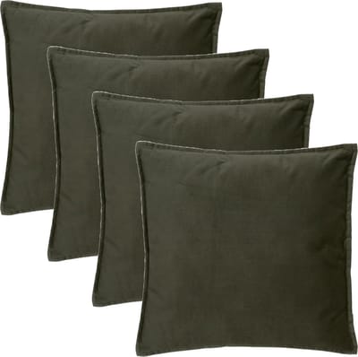 Atmosphera Bank/sierkussens Sophia - 4x stuks - 45 x 45 cm - polyester met rits