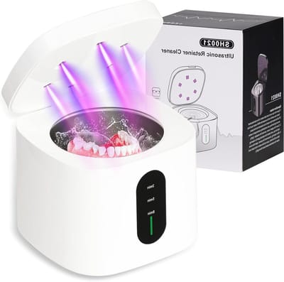 Ultrasoon Reiniger - Sieraden Reiniger - Hygiënisch Reinigen - Krachtige 50 kHz Technologie - 150 ml Inhoud - Wit