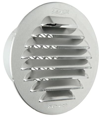 Ronde Inbouwgrill van Aluminium 70 mm voor Ventilatiesystemen