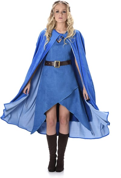 Partychimp IJskoningin Kostuum Dames Verkleedkleding - Blauw - Maat S