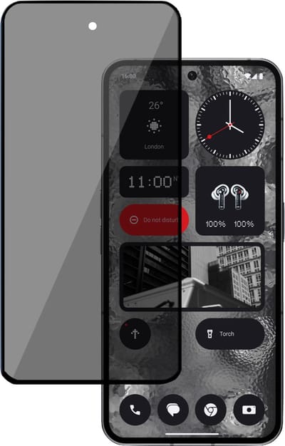 Privé Screenprotector geschikt voor Nothing Phone 2 - Privacy Beschermglas - Privacy Proteqt+