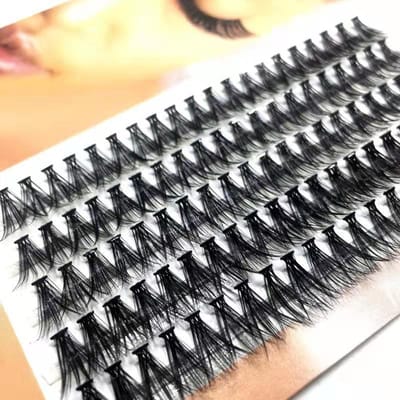 5 Rijen Vrouwen Schoonheid Mink Wimperverlenging Volume Valse Wimpers Individuele Wimpers Natuurlijke Zachte Dikke Cluster Wimpers 12mm