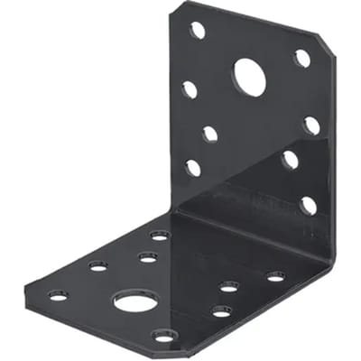 Alberts Hoekverbinder - Zwart Geplastificeerd Staal - 70x70x55mm