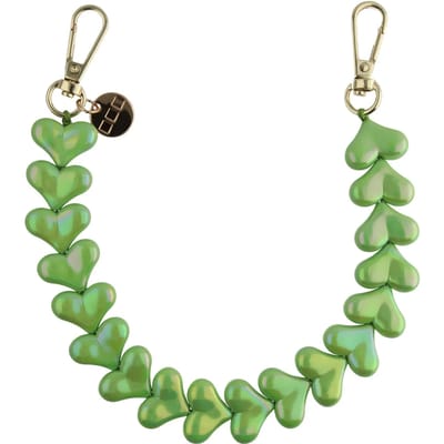 123watches Telefoonkoord Heart - appelgroen - goud - Geschikt voor iPhone en andere smartphones