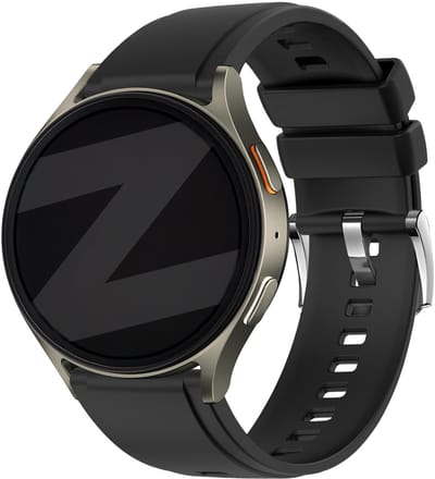 Bandz Smartwatch bandje 20mm siliconen 'Easy fit' - geschikt voor Samsung Galaxy Watch 4 / 5 / 6 / 7 (Classic / Pro) / 3 - 41mm / Active - 40 & 44mm / FE - Amazfit GTS 1-2-3-4 - Polar Ignite / Unite / Pacer (zwart)