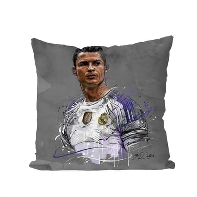 CR7 Cristiano Ronaldo Kussensloop Voor Auto Bank Decoratief Huis Dubbelzijdige Print Pluche Vierkant Sierkussen Kussenhoes 50x50cm