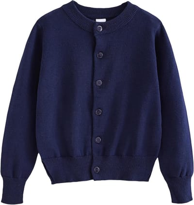 Katoenen Cardigan met Knopen voor Jongens en Meisjes | Lange Mouwen, Gebreid, Schooluniform