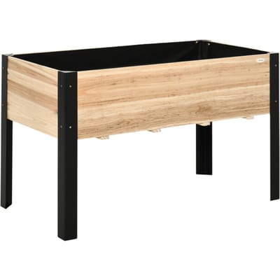4goodz Outsunny verhoogde plantenbak 60x120x74 cm 845-531v02 /zwart