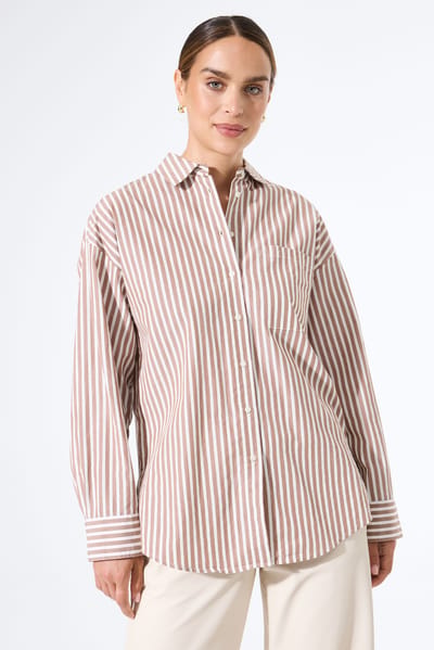 GARCIA Dames Effen Blouse Wit Lange mouw