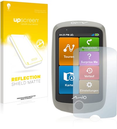 upscreen - Screenprotector voor Mitac Mio Cyclo Discover - Folie Beschermfolie anti glare matte