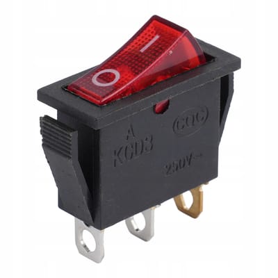 Rosfix Rocker Schakelaar KCD3 - Verlichte Aan/Uit Schakelaar - 15A 250V AC, 3 Pinnen - Elektronica