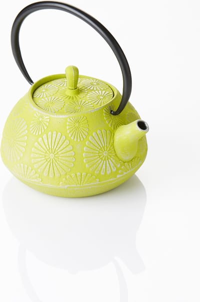 Point-Virgule Theepot - Gietijzer - Met Zeef - Zilvergroen - 1.1 Liter