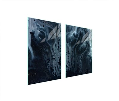 TMK ArtDeko Serie - Glazen Beschermplaat - 65x52 cm - Marmer - Voor Alle Soorten Fornuizen