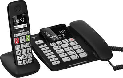 Draadloze Vaste Telefoon - Combi Zwart - Thuis Bellen - Handmatig Toetsenbord - Niet Compatibel Duitsland - Zwart