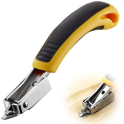 Dailygoods- Heftang - Roestvrij Staal - Antislip Handgrepen - Ergonomisch Ontwerp - Voor Eenvoudig Verwijderen - 162 x 31 x 37 mm - Nietjesverwijderaar