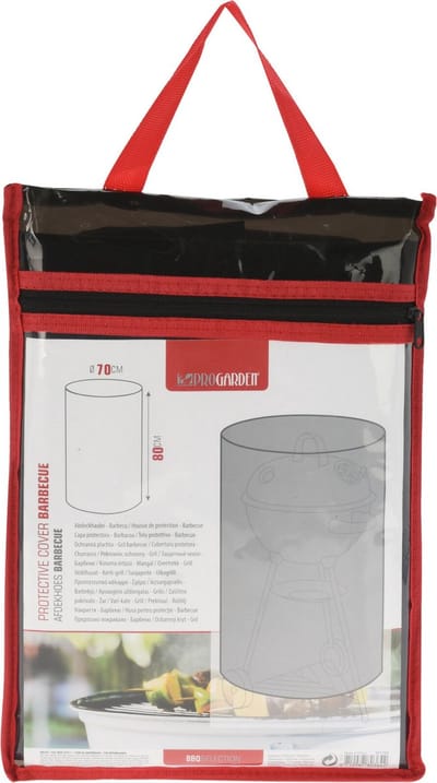 Pro Garden Afdekhoes - beschermhoes voor BBQ - zwart - kunststof - 70 x 80 cm