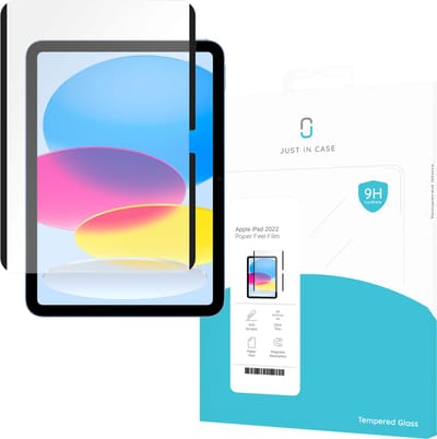 Just in Case screenprotector geschikt voor iPad 11 (2025) 11 inch / 10e generatie (2022) 10.9 inch - Paper-Feel - Pencil Friendly