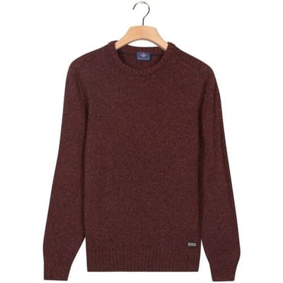 Baileys Trui Crew Neck Pullover Multicolor Single Knit Dark Mauve / male