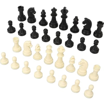 32 Stuks Plastic Schakstukken Alleen met Opbergzak met Trekkoord voor Professionele Beginner Familiebijeenkomsten Picknick Kamperen beige