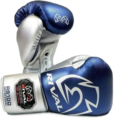 Bokshandschoenen - Trainingshandschoenen Sparring - Intensieve Training - Ergonomisch Ontwerp - 16 OZ - Blauw Zilver