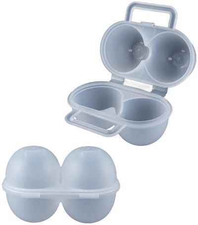 Dailygoods- Eierdoos met twee compartimenten - Voedselveilig PP-materiaal - Robuust en duurzaam - Geschikt voor kamperen - Stressbestendig ontwerp - Goede afsluiting - Eierhouder