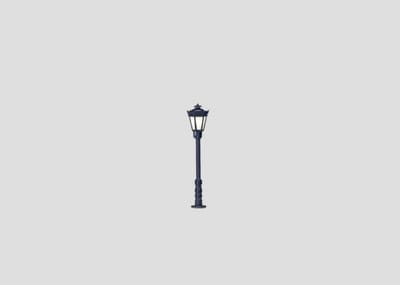 Enkele Parkeerlamp 56mm voor Modelspoorbanen