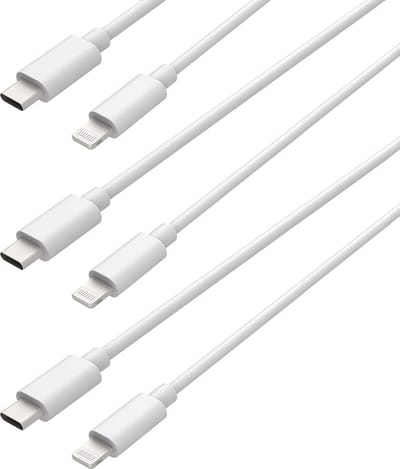 USB C naar Lightning Kabel - Oplader - Oplaadkabel Geschikt voor Apple / Iphone oplader - Fast Charge - MFi gecertificeerd - 150cm - Wit - 3 stuks - Cazy